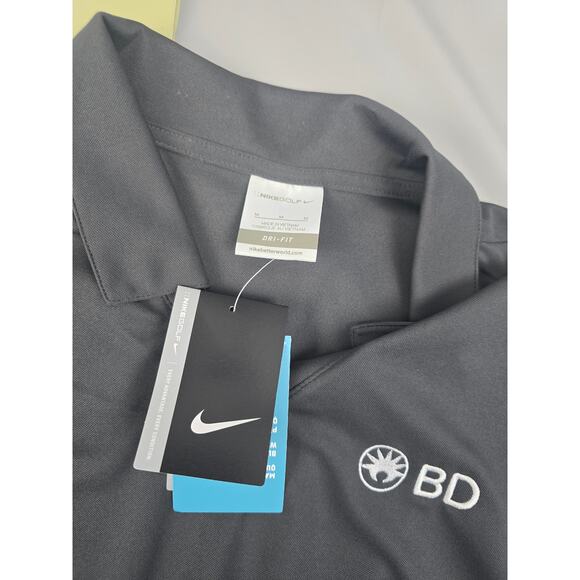 Nike Golf Dri-FIT Polo Shirt Women's Medium Performance Top Gray Logo - Picture 10 of 10